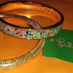 Lilly Pulitzer Bangle Bracelet Set NWT Gypsy Jungl
